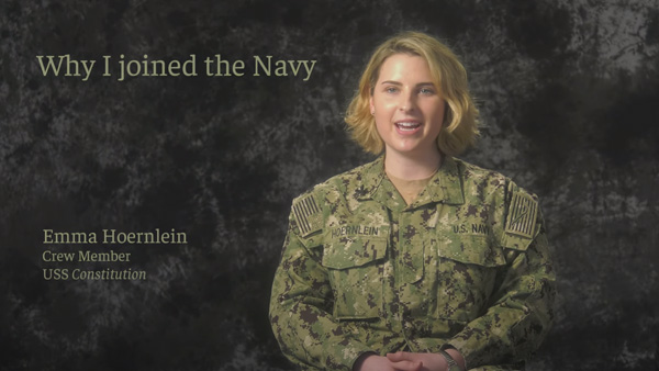 Today’s Crew: Why I joined the Navy – Emma Hoernlein - video thumb
